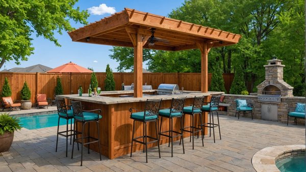 Comment aménager un coin bar extérieur proche de votre piscine pour des moments conviviaux?