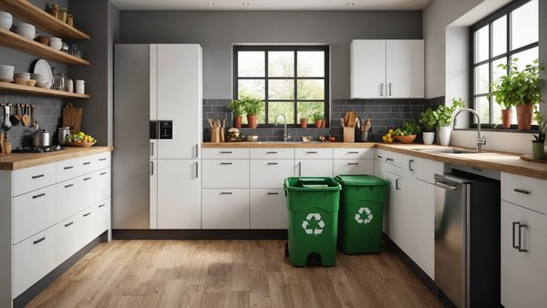 Comment aménager une zone de recyclage et compost dans une cuisine sans nuire à l'esthétique?